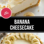 Two views of the finished cheesecake.