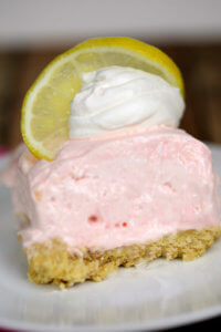 No Bake Pink Lemonade Squares - this is my all time favorite easy lemon dessert recipe