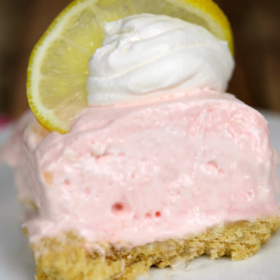 No Bake Pink Lemonade Squares - this is my all time favorite easy lemon dessert recipe