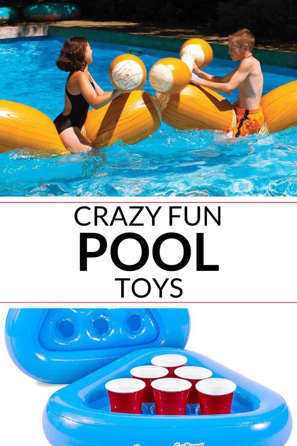Collection of fun swimming pool toys