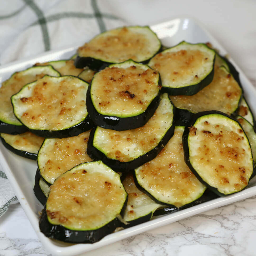Baked Garlic Parmesan Zucchini - this tasty side dish is one of my favorite fresh zucchini recipes