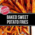 A plate of delicious baked sweet potato fries.