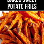 Enjoy a delicious mound of baked sweet potato fries.