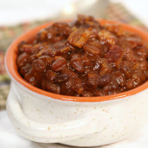 Sweet and Spicy Baked Beans - this easy recipe is perfect for cookouts or game day