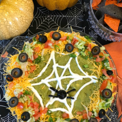 Halloween Taco Dip - this easy taco dip recipe takes minutes to make and is a great Halloween recipe for parties