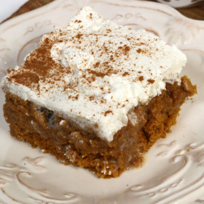 This is one of the best Pumpkin Poke Cake recipes you will ever try!  It's light, flavorful and oh, so moist.