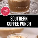 Two views of the finished drink.