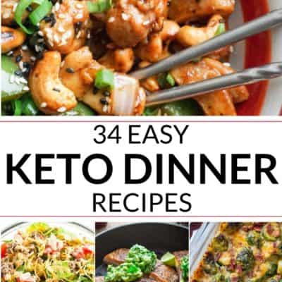 Collection of keto recipes for dinner