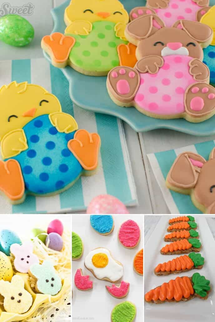 A collection of easter cookies