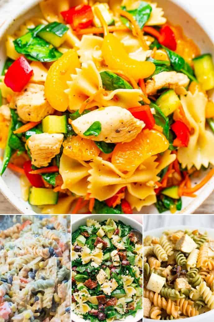 collection of the best easy pasta salad recipe with chicken