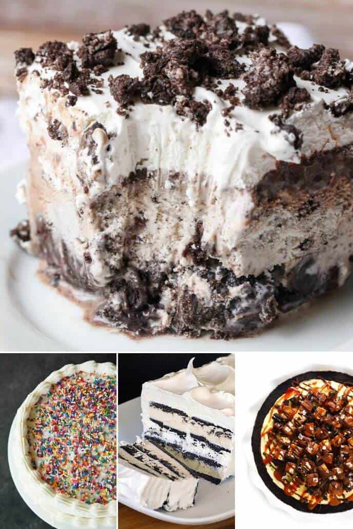 Collection of homemade ice cream cake recipes