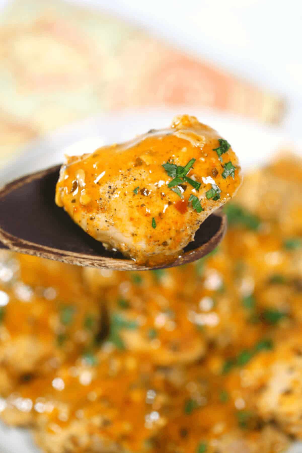 A forkful of the dinner.