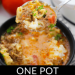 Enjoy a delicious meal with this quick and easy One Pot Lasagna Soup recipe.