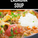 Indulge in a hearty bowl of this flavorful and comforting one-pot lasagna soup, perfect for any night of the week.