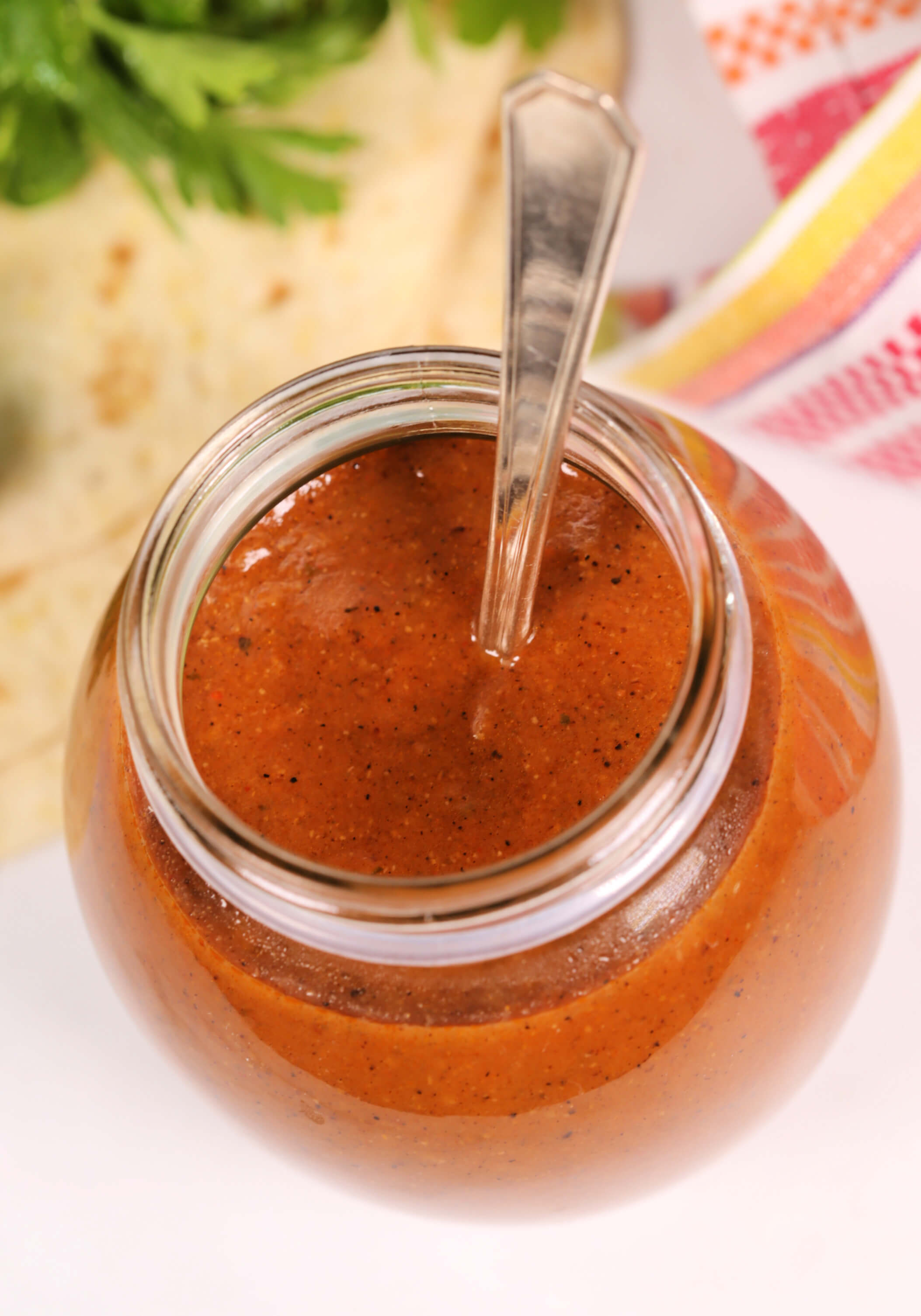 Easy Enchilada Sauce in jar