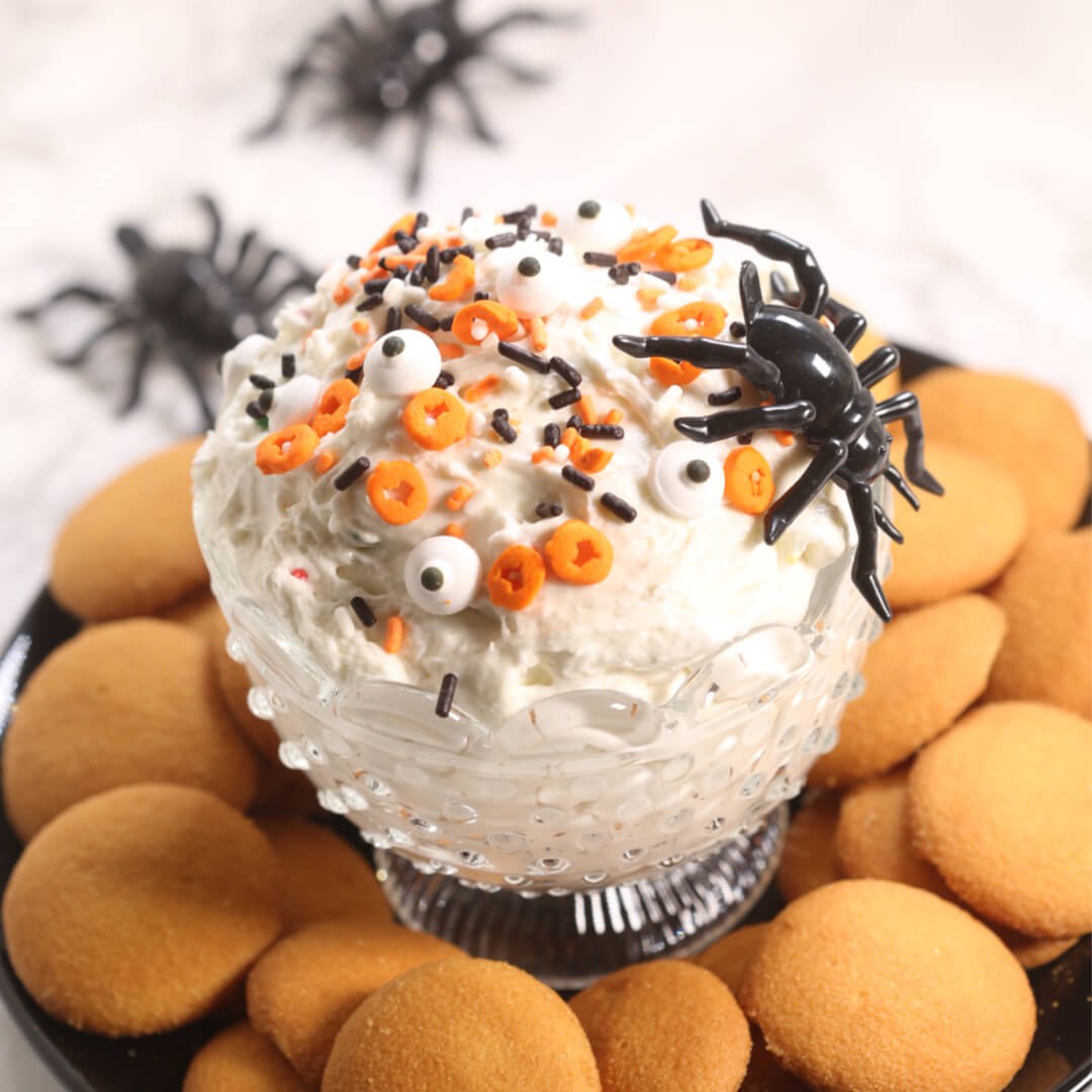 Funfetti Cake Dip for Halloween | 3 Ingredient Halloween Snack Idea1080 x 1080