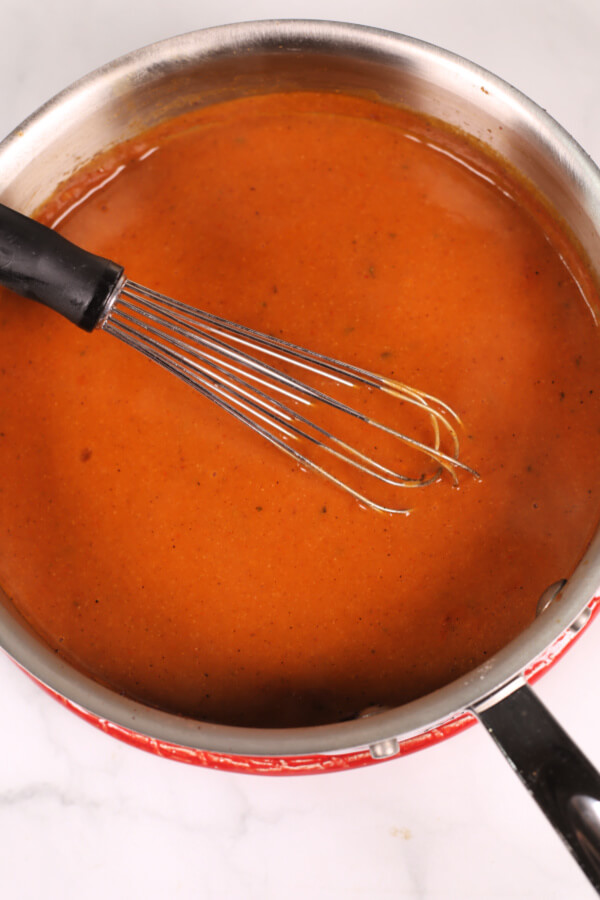 Red Enchilada Sauce Recipe in Pan