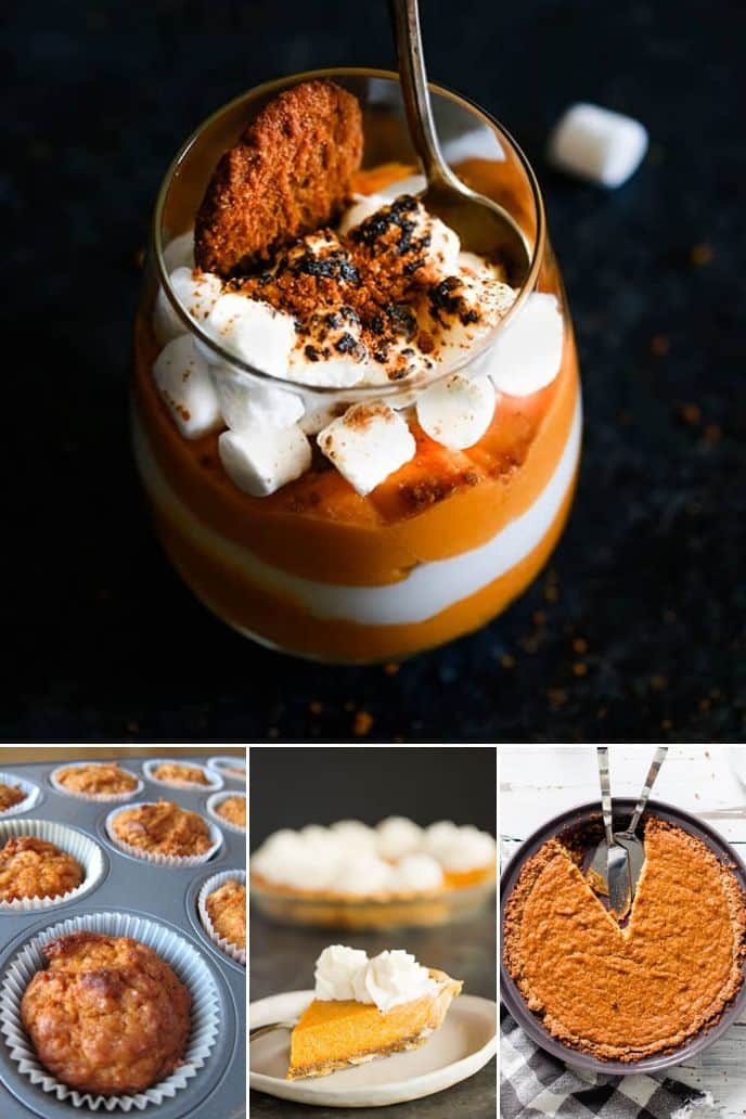 collection of Thanksgiving Sweet Potato Recipes for Desserts