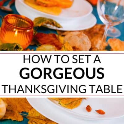 collection of Thanksgiving table decor