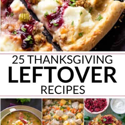 Collection of recipes for leftover turkey and other thanksgiving food