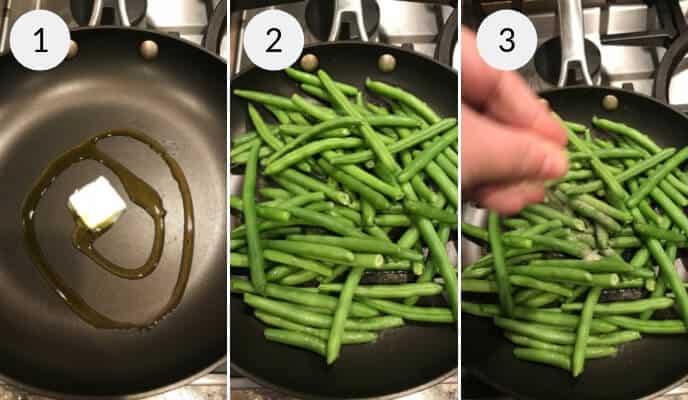 step by step instructions for making parmesan green beans