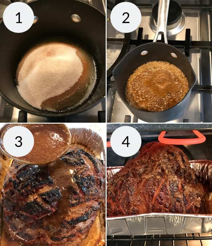 Step by step process for making honey baked ham recipe