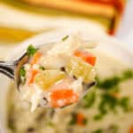 A spoonful of the meal.