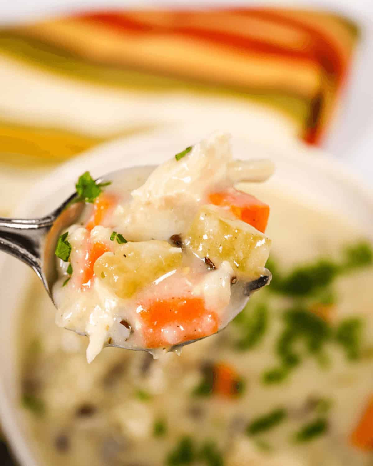 A spoonful of the meal.