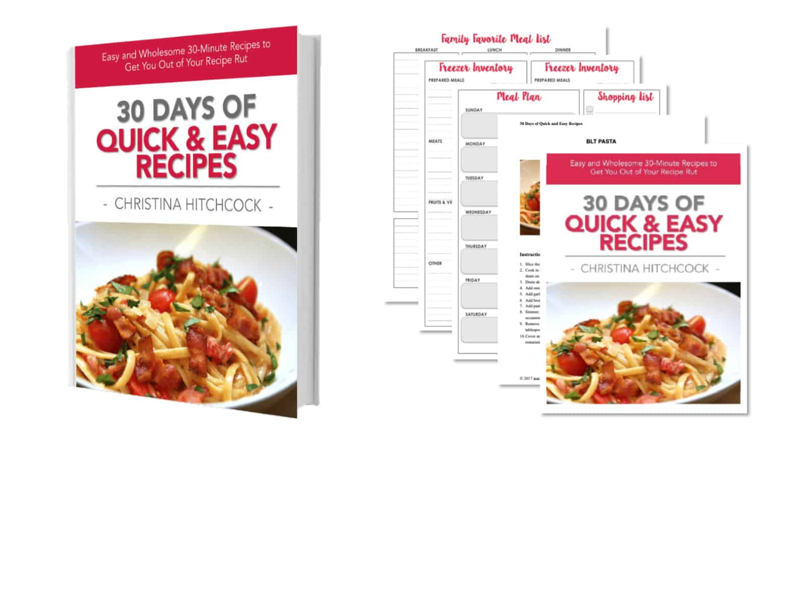 A sample of 30 Days of Quick and Easy Recipe