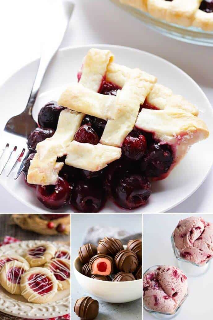 Collection of cherry desserts