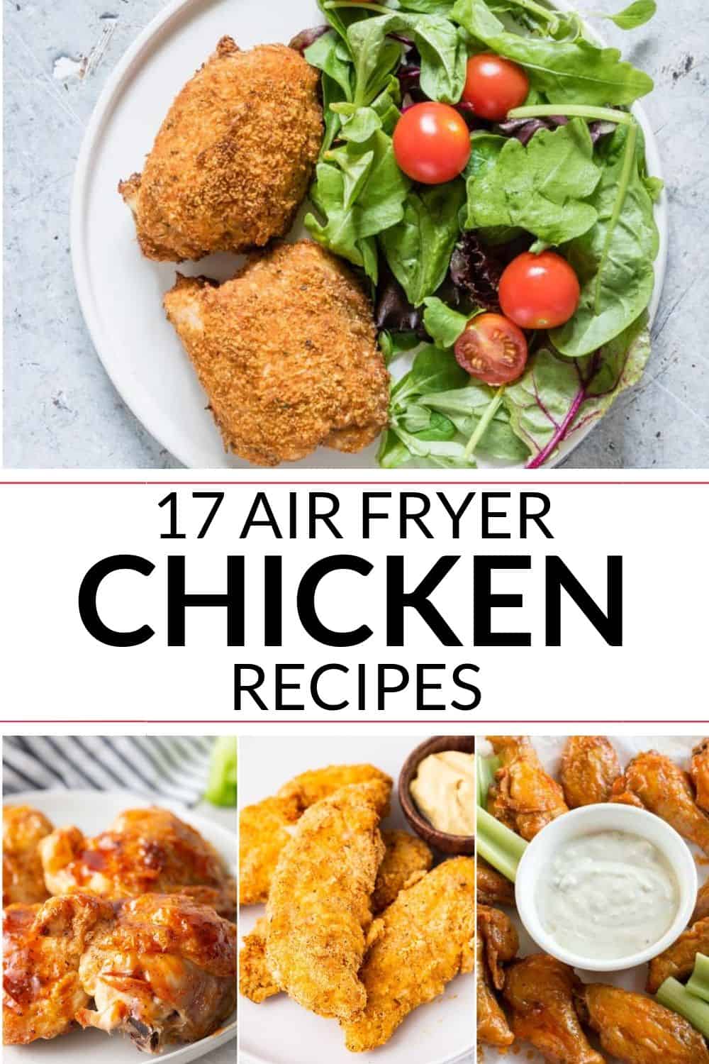 A collection of air fryer chicken recipes