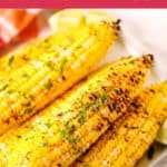 Corn stacked on a plate