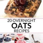 collection of overnight oats recipes