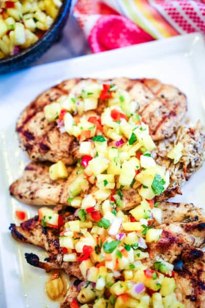 Garlic Lime Chicken with Pineapple Salsa - It Is a Keeper