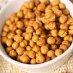 A bowl of crunchy snacks.