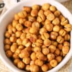 A large dish of the crunchy chickpeas.