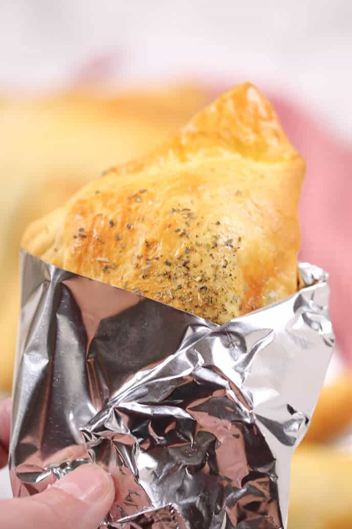 philly steak and cheese hot pocket in foil