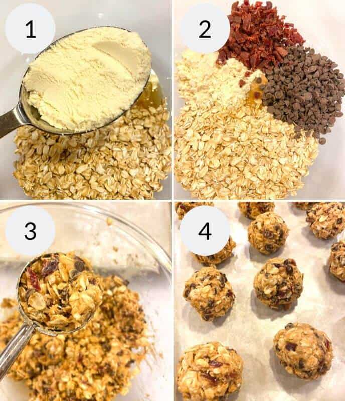 step by step instructions for making beef jerky protein balls