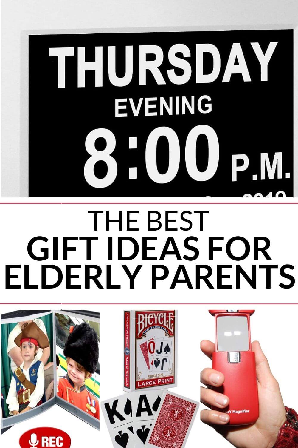 collection of gifts for elderly parents