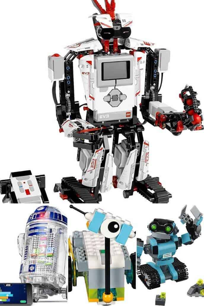 Collection of lego robotics kits