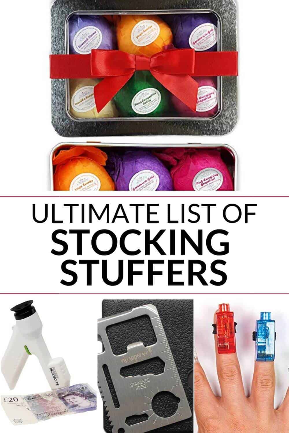 Collection of stocking stuffer ideas