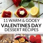 Collection of valentines day desserts