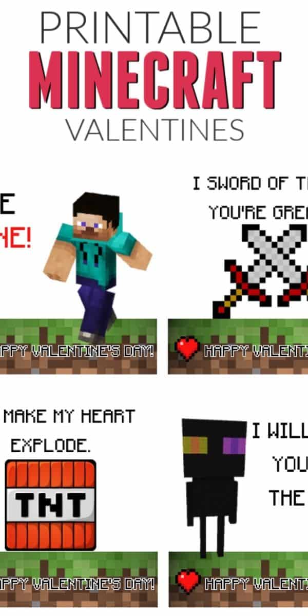 Minecraft Valentines Printable {free download} It is a Keeper
