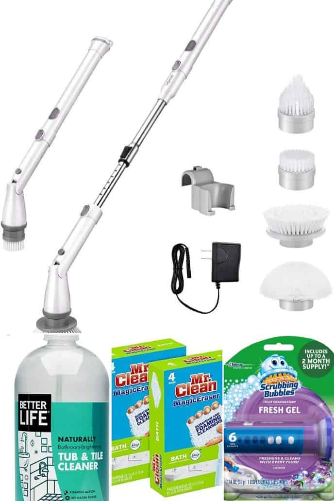 Collection of Bathroom Cleaning Supplies