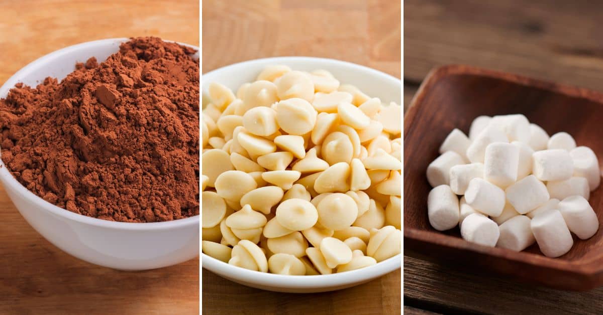 Ingredients to make the hot drink.