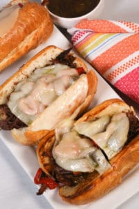 mississippi pot roast sandwiches on a white plate