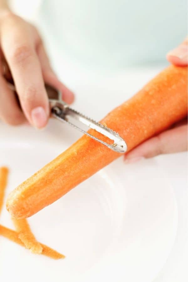 Peeling Carrots for Oven Roasted Carrots