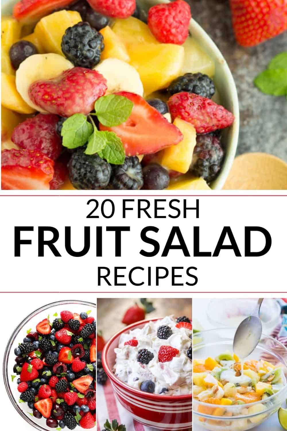 collection of fresh fruit salad recipe