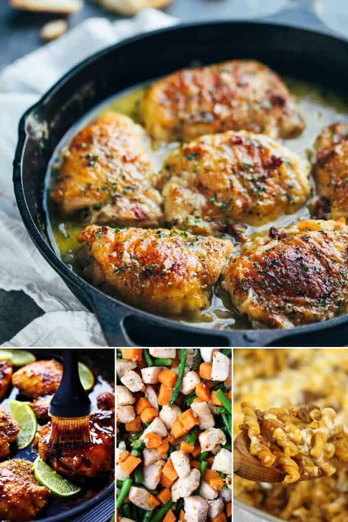 a collection of chicken skillet recipes 