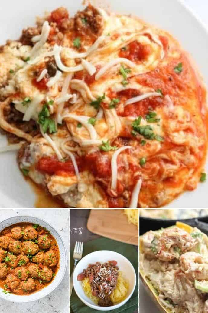 a collection of the best Italian low carb dinner recipes 